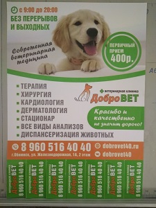 реклама листовка объявление Добровет ветеринары
